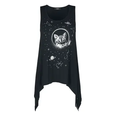 Banned Space Cat Top Top black