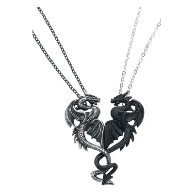 Alchemy Gothic Draconic Tryst Necklace black silver