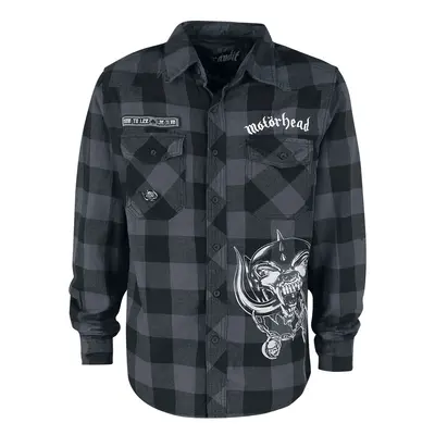 Motörhead Brandit Bastards - Checkshirt Longsleeve black grey