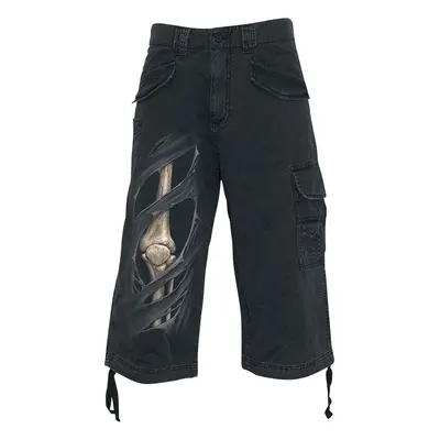 Spiral Bone Rips Shorts black