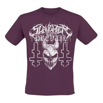 Slaughter To Prevail White Mask T-Shirt burgundy