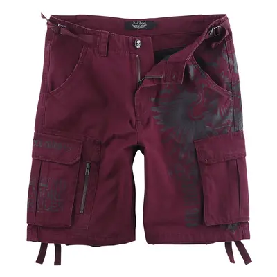 Rock Rebel by EMP Dark-Red Shorts with Prints Shorts burgundy