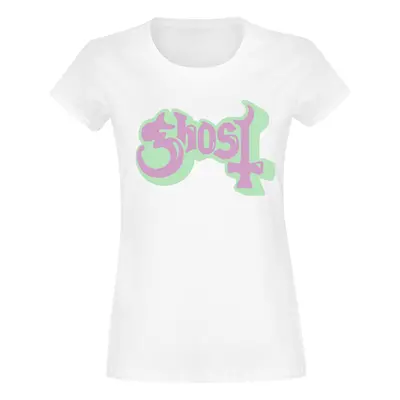 Ghost Bubble Logo T-Shirt white