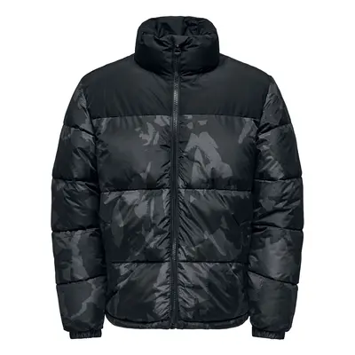 ONLY and SONS ONSMELVIN LIFE LF PUFFER JACKET OTW VD Winter Jacket black grey