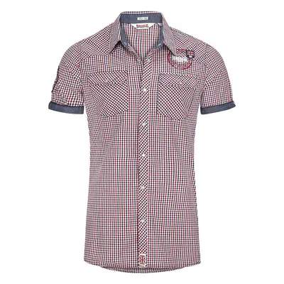 Lonsdale London Reigate Short-sleeved Shirt blue red white