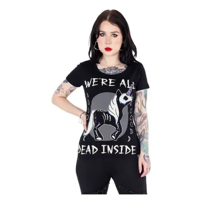 Cupcake Cult Dead Inside Unicorn T-shirt T-Shirt black