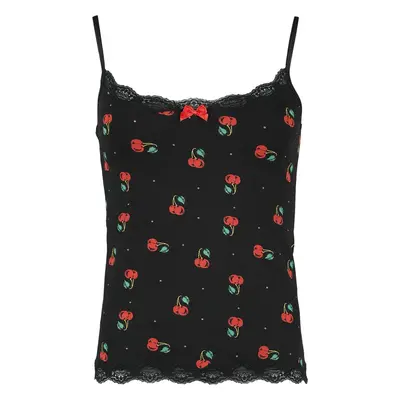 Pussy Deluxe Cherries Classic Top Top black red