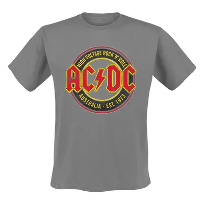 AC/DC High Voltage - Rock 'N' Roll - Australia Est. 1973 T-Shirt grey