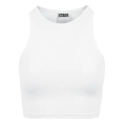 Urban Classics Ladies Cropped Rib Top Top white