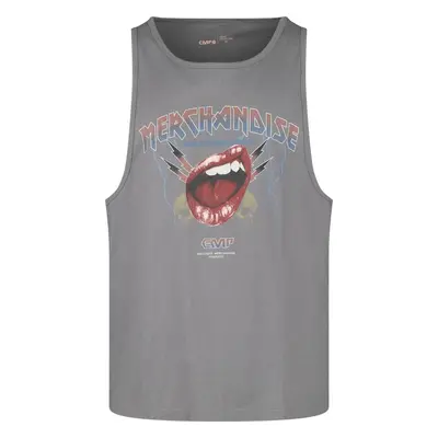 EMP Stage Collection Tank Top With Vintage Print Top dark grey