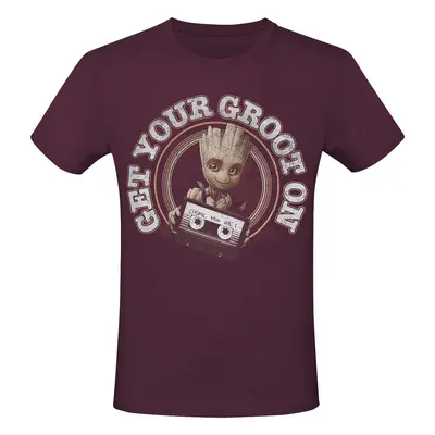 Guardians Of The Galaxy Get Your Groot On T-Shirt burgundy