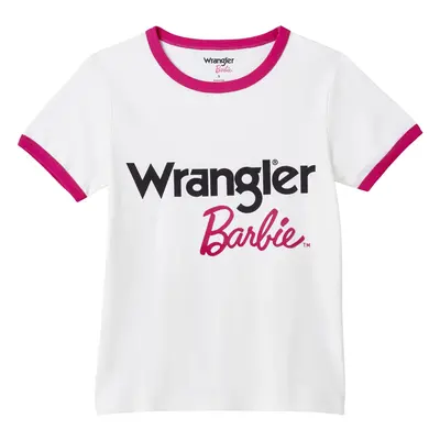 Wrangler Barbie slim ringer T-shirt T-Shirt white