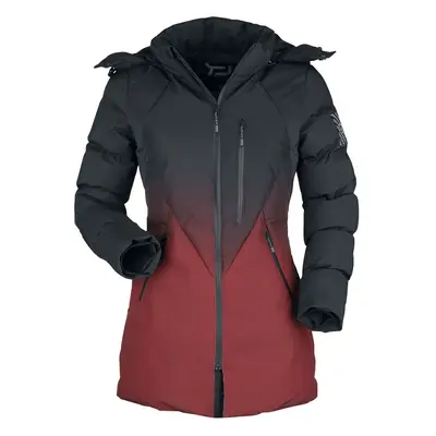 RED by EMP Winter Jacket with Black-Red Colour Gradient Between-seasons Jacket black red