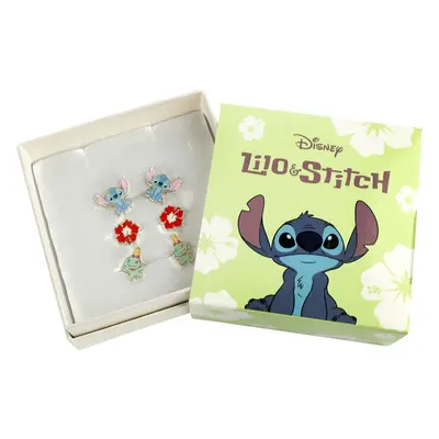 Lilo & Stitch Stitch, Hibiscus & Scrump Ear Stud Set Earring Set multicolour