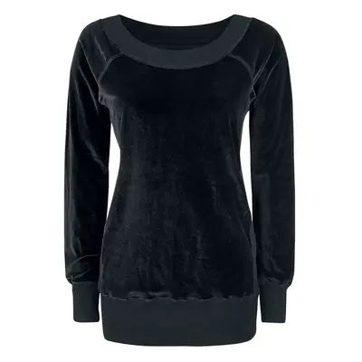 Forplay Velvet Sweater Sweatshirt black