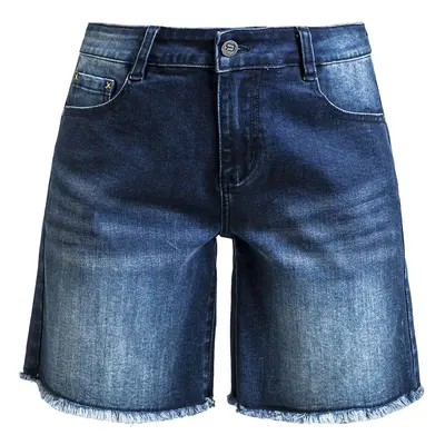 RED by EMP Denim shorts with distressed detailing Shorts dark blue