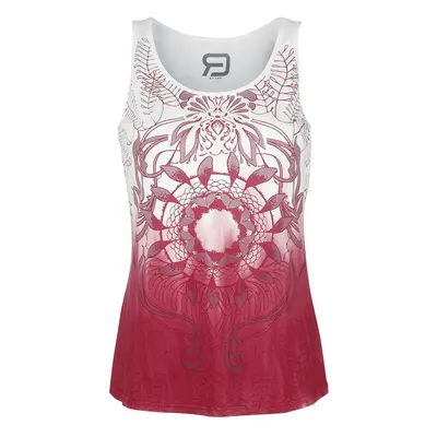 RED by EMP Colour-Run Tank Top with Mandala Print Top white red