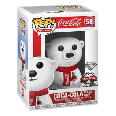 Coca Cola Ad Icons - Coca Cola Polar Bear (Diamond Glitter) Vinyl Figurine 58 Funko Pop! multico