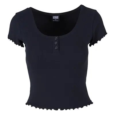 Urban Classics Ladies’ rib babylock tee T-Shirt black