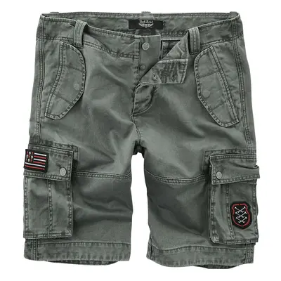 Rock Rebel by EMP Grey Cargo Shorts with Patches Shorts grey