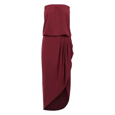 Urban Classics Ladies Viscose Bandeau Dress Short dress burgundy