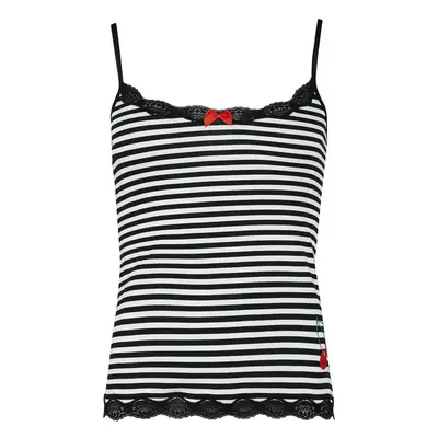 Pussy Deluxe Stripey Classic Top Top black white