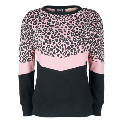 RED by EMP Sweatshirt with Leopard Print Sweatshirt black pink