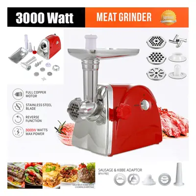 3000W Electric Meat Grinder Mincer Sausage Maker Filler Home Mincing