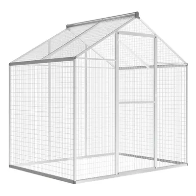 vidaXL Outdoor Aviary Aluminium 178x122x194cm Bird Cage House Garden Habitat