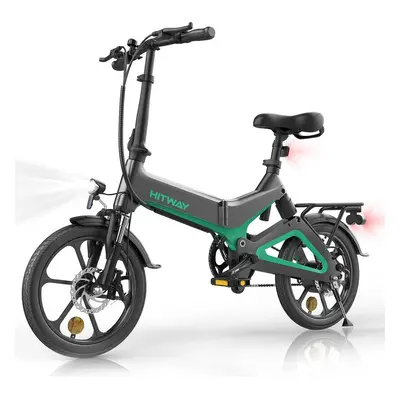 HITWAY E-BIKE for Adults Folding Bicycle 16" City Electric Bike Black