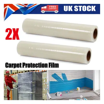 2PC Self Adhesive Carpet Protector Film Dust Cover Floor Protection UK