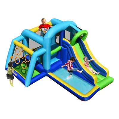 5 In Inflatable Bounce House w/Large Jumping & Playing Area