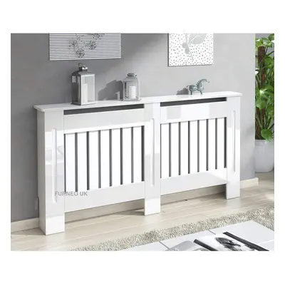 Modern High Gloss White Radiator Cover Large