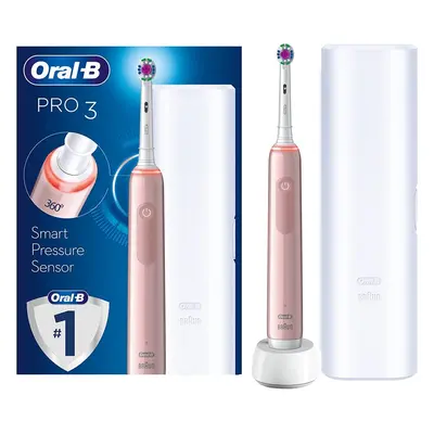 Oral-B Pro Electric Toothbrush with Smart Pressure Sensor, 3D White Toothbrush Head