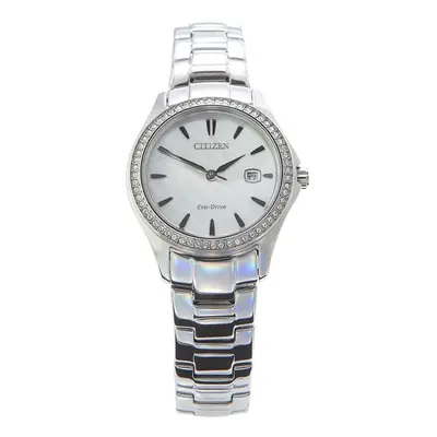 Citizen Silver Ladies Watch Eco-Drive Silhouette FE1140-86D