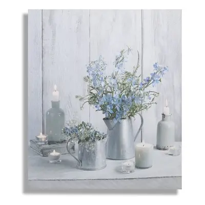 Art for the Home Something Blue LED Printed Canvas