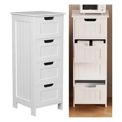 Bathroom Storage Wooden Storage Cabinet with Drawers Free Standing Storage Cupboard Home Bedroom