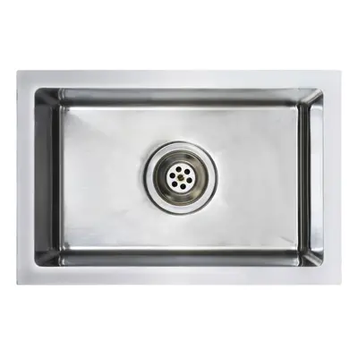 vidaXL Handmade Kitchen Sink Stainless Steel Under-mount Kitchen Sink Basin