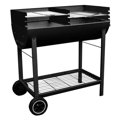 Kingfisher OUTBBQ Half Drum Barrel Steel BBQ Barbecue