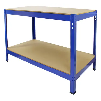 Garage Workbench / Heavy Duty Steel Shed Work Bench / Blue Metal DIY Workbenches