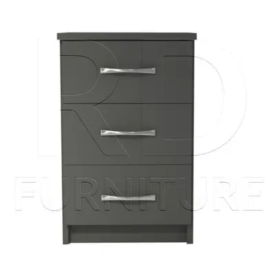 Ready assembled Classic Drawer Bedside Grey