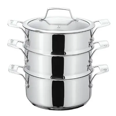 Stellar Three Tier Steamer Set, Silver, cm