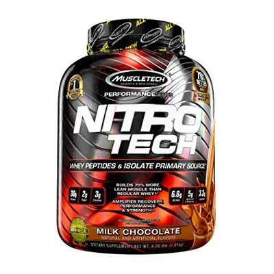 Muscletech Performance Series Nitro-Tech Whey Isolate Plus Lean MuscleBuilder Protein Powder, 1.