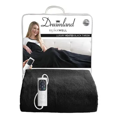 Dreamland Intelliheat Luxury Heated Black Throw