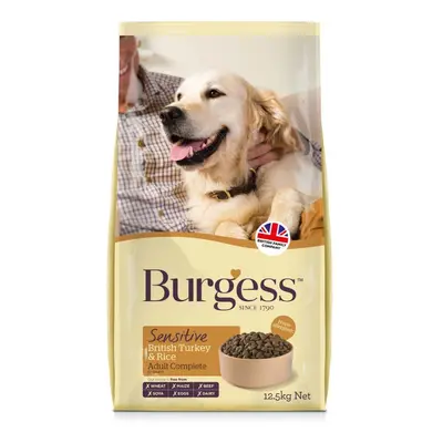 Burgess Sensitive Adult Dog Turkey & Rice 12.5kg