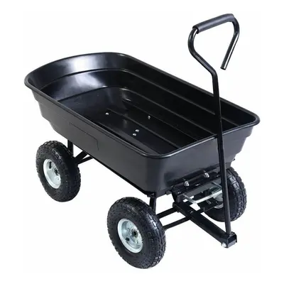 Garden Dump Cart 75L kg Wheelbarrow Tipping Trolley Utility Truck