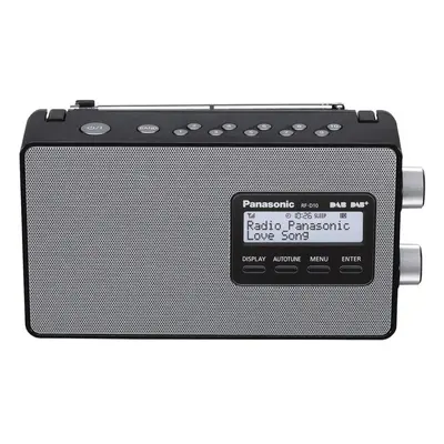 Panasonic RF-D10EB-K (UK Version) DAB, DAB+, FM Portable Radio (Black/Silver Grey)