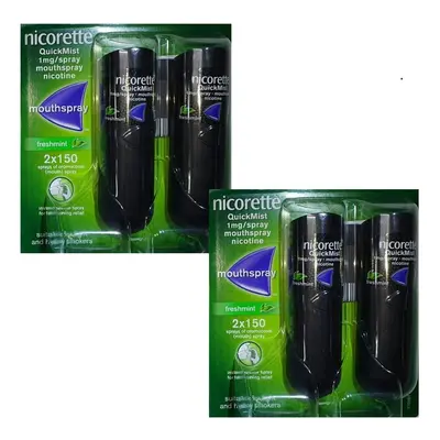 2 x Nicorette QuickMist Duo Freshmint 1mg Mouth Spray (4 x Sprays)