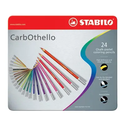 1 Pack - STABILO Tinned Art Products Carbothello Chalk Pastel Coloured Pencils shades