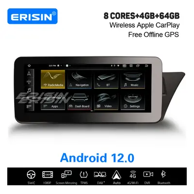 10.25" IPS 8-Core Android Car Stereo For For Audi A4/A5/B8/S4/S5 DAB+ Satnav CarPlay WiFi 4GB+64